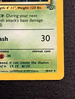 Scyther 10/64 Pokemon TCG Jungle Holo Rare Card Lightly Played LP - Image 4