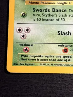 Scyther 10/64 Pokemon TCG Jungle Holo Rare Card Lightly Played LP - Image 5