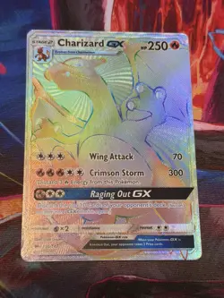 Pokemon Card - Charizard GX (Secret) SM Burning Shadows 150/147 Rainbow Rare - Image 1