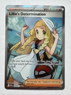 Pokemon TCG Lillie's Determination Trainer Card Holo Rare 169/132 - Image 1