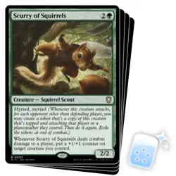SCURRY OF SQUIRRELS X4 Bloomburrow: Commander Magic MTG MINT CARD - Image 1