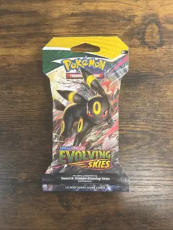 Pokemon TCG Evolving Skies Sleeved Booster Pack Umbreon Art 10 Cards SEALED - Image 1