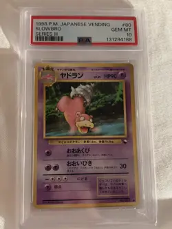 1998 Pokemon Japanese Vending Series III 3 #80 Slowbro PSA 10 Graded Card - Image 2