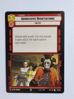 Aggressive Negotiations 179/264 Star Wars Unlimited TCG Card SEC - Image 1
