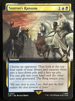 MTG - Sauron's Ransom - Extended Art - The Lord of the Rings R 0371 - LOTR Magic - Image 1