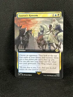 MTG - Sauron's Ransom - Extended Art - The Lord of the Rings R 0371 - LOTR Magic - Image 2