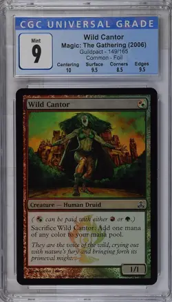 WILD CANTOR Guildpact Foil C CGC 9 MTG [Nostalgium] - Image 1