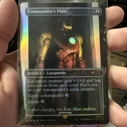 MTG IronMan Commander's Plate - Rainbow Foil - #1733 - Image 1