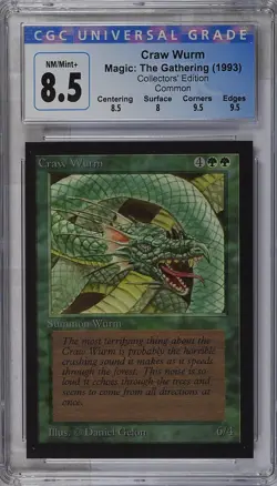 CRAW WURM Collectors Ed C CGC 8.5 MTG [Nostalgium] - Image 1