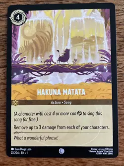 Hakuna Matata 27/204 Disney Lorcana Card - Image 1