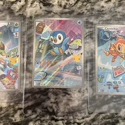 Pokemon First Partner Illustration Collection Series 1 Sinnoh Gen 4 (3 Cards) - Image 3