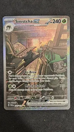 Pokemon TCG Sinistcha EX 210/167 Twilight Masquerade Special Illustration Card - Image 1