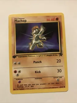 Pokemon TCG Team Rocket Machop 1st Edition 59/82 Card - Image 1