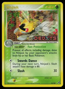 Pokemon Card - Ninjask Deoxys 13/107 Holo Reverse Holo Stamped - Image 1