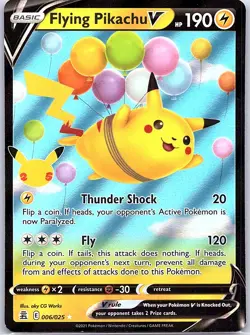Flying Pikachu V 006/025 Celebrations - Pokemon Card - NM - Image 1