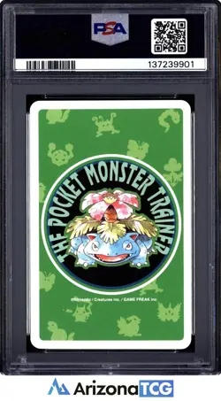 Pokemon 1996 Bulbasaur 001 Ace Of Diamonds Green Playing Card Japanese PSA 10 - Image 2