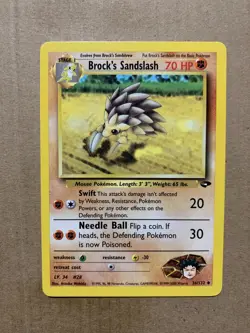 Brock's Sandslash 36/132 Gym Challenge - Uncommon Pokemon Card - NM/Mint - Image 1