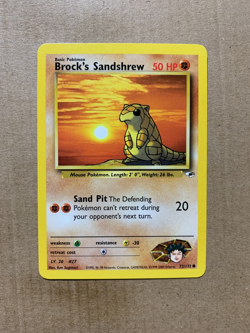 Brock's Sandshrew 72/132 Gym Heroes - Common Pokemon Card - NM/Mint - Image 1