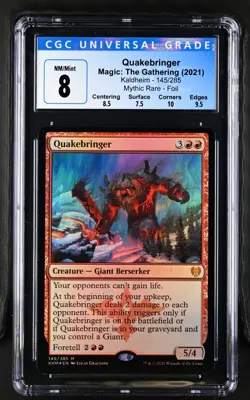 QUAKEBRINGER Kaldheim Foil Mythic CGC 8 MTG [Nostalgium] - Image 1