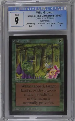 WILD GROWTH Collectors Ed C CGC 9 MTG [Nostalgium] - Image 1