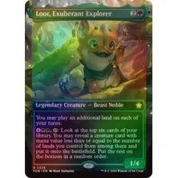 Foil Loot, Exuberant Explorer (borderless) M/NM Magic MTG Foundations - Image 1