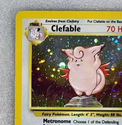 Clefable 5/130 HP/DMG Base Set 2 Holo Rare WoTC Pokemon TCG - Image 3