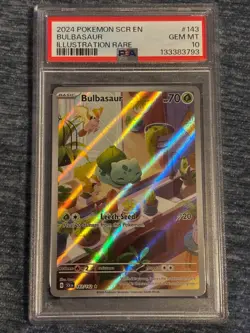 Pokemon TCG Gem Mint PSA 10 Bulbasaur 143/142 Stellar Crown Illustration rare - Image 1
