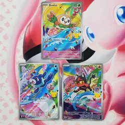 Rowlett 043 + Litten 044 + Popplio 045 - First Partner Pokemon Cards #L536 - Image 1