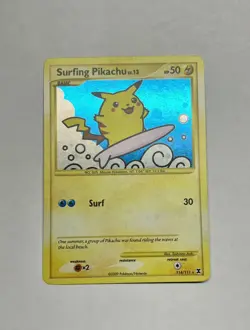 Surfing Pikachu 114/111 Secret Rare - Pokemon Rising Rivals - LP - Image 1