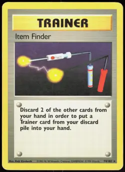 Base Set Unlimited Item Finder 74/102 Rare Pokemon MP - Image 1
