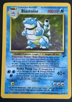 Pokemon TCG Blastoise 002/130 Base Set 2 NM - Image 1