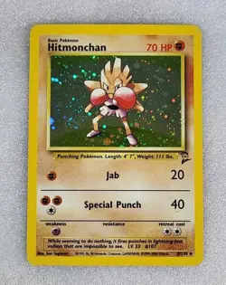 Hitmonchan 8/130 MP Base Set 2 Holo WoTC Pokemon TCG - Image 1