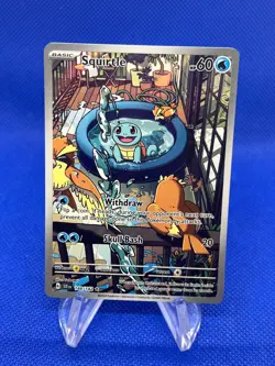 Pokemon SV07 Stellar Crown Squirtle 148/142 Illustration Rare IR NM - Image 1