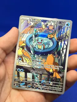 Pokemon SV07 Stellar Crown Squirtle 148/142 Illustration Rare IR NM - Image 2