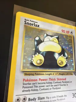 Snorlax Jungle 11/64 Holo Rare Unlimited Pokemon TCG 1999 LP - Image 2