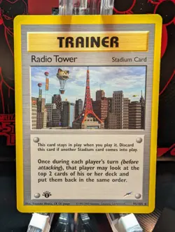 Pokemon Radio Tower 95/105 Neo Destiny 1st Ed WOTC NM - Image 1