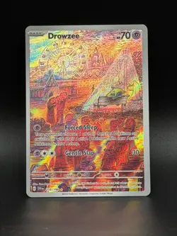 Pokemon Drowzee Illustration Rare Full Art Holo 210/198 SV01 70 HP - Image 3