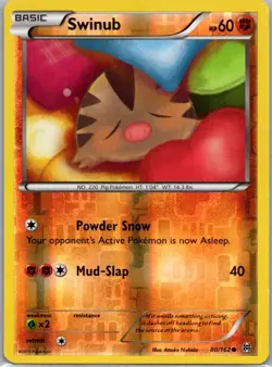 Pokemon TCG Swinub 80/162 BREAKthrough Rev Holo LP - Image 1