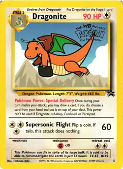 Pokemon TCG Dragonite Wizards Black Star Promos 5 Regular LP - Image 1