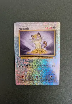 2002 Pokemon Legendary Collection #53 Meowth Reverse Holo Foil - Image 1