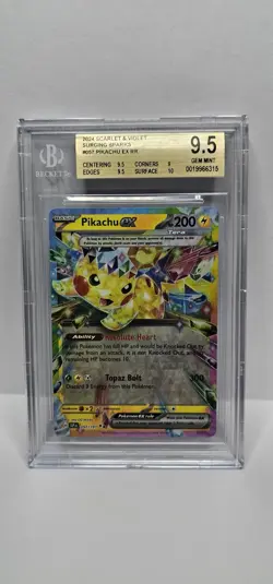 2024 Pokemon Surging Sparks Pikachu EX #57 BGS 9.5 GEM Mint - Image 1