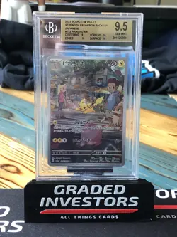 BGS 9.5 POKEMON TCG PIKACHU ART RARE #173/165 AR SV2A JAPANESE 151 3 10's!! - Image 1