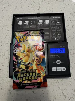 HEAVY Pokemon Ascended Heroes Booster Pack 22.74g POTENTIAL GOD PACKUUUUUUUUU - Image 1
