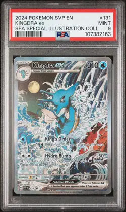 2024 POKEMON SVP EN-SV BLACK STAR PROMO #131 KINGDRA EX PSA 9 - Image 1