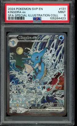 2024 POKEMON SVP EN-SV BLACK STAR PROMO #131 KINGDRA EX PSA 9 - Image 1