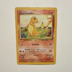 Pokemon Charmander Common Base Set 1999 50 HP Scratch Ember 46/102 Regular - Image 1