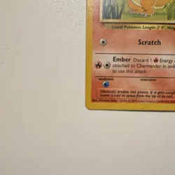 Pokemon Charmander Common Base Set 1999 50 HP Scratch Ember 46/102 Regular - Image 5