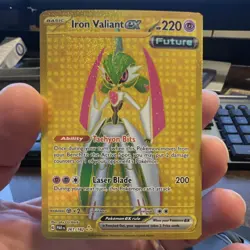 Pokemon Iron Valiant ex 261/182 SV04 Paradox Rift Hyper Rare Holo 220HP - Image 1