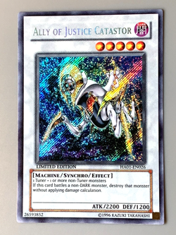 yugioh Ally Of Justice Catastor HA01-EN026 Secret Limited Ed LP near mint - Image 2