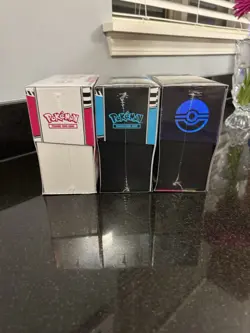 POKEMON TCG PHANTASMAL FLAMES BLACK BOLT WHITE FLARE ETB LOT X3 NEW SEALED - Image 2